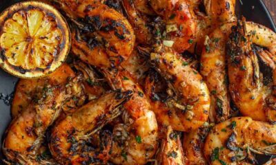 Grilled Shell Prawns